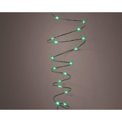 LUCI ATTORCIGLIATE 240 LED FILO VERDE L.1195